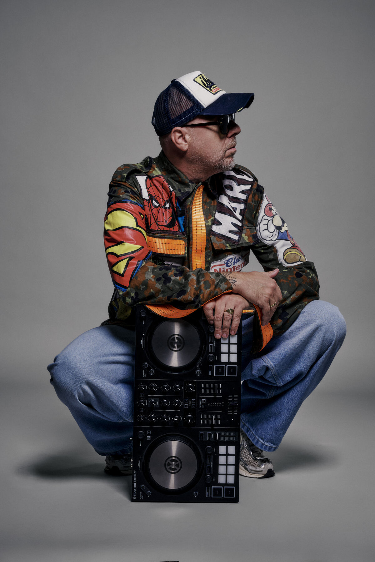 Sebastien Bruce with a DJ controller