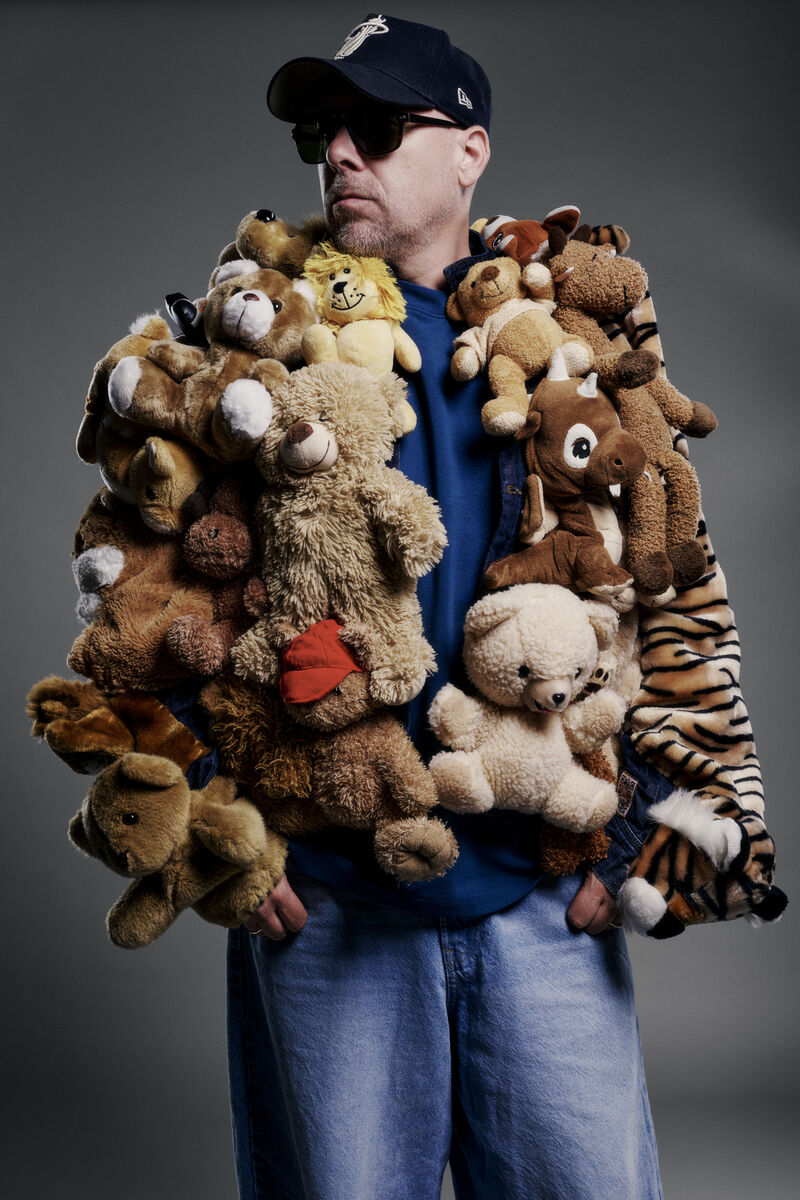 Sebastien Bruce in a teddy bear jacket