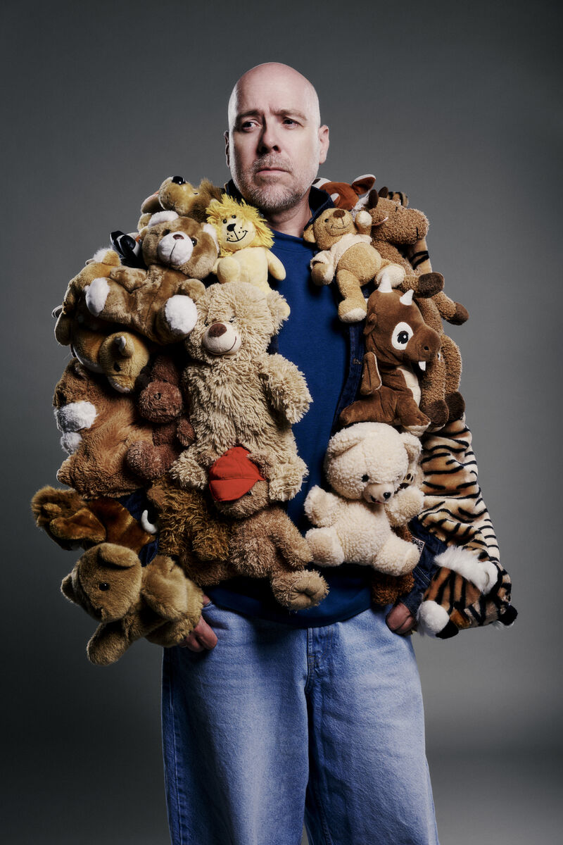 Sebastien Bruce in a teddy bear jacket