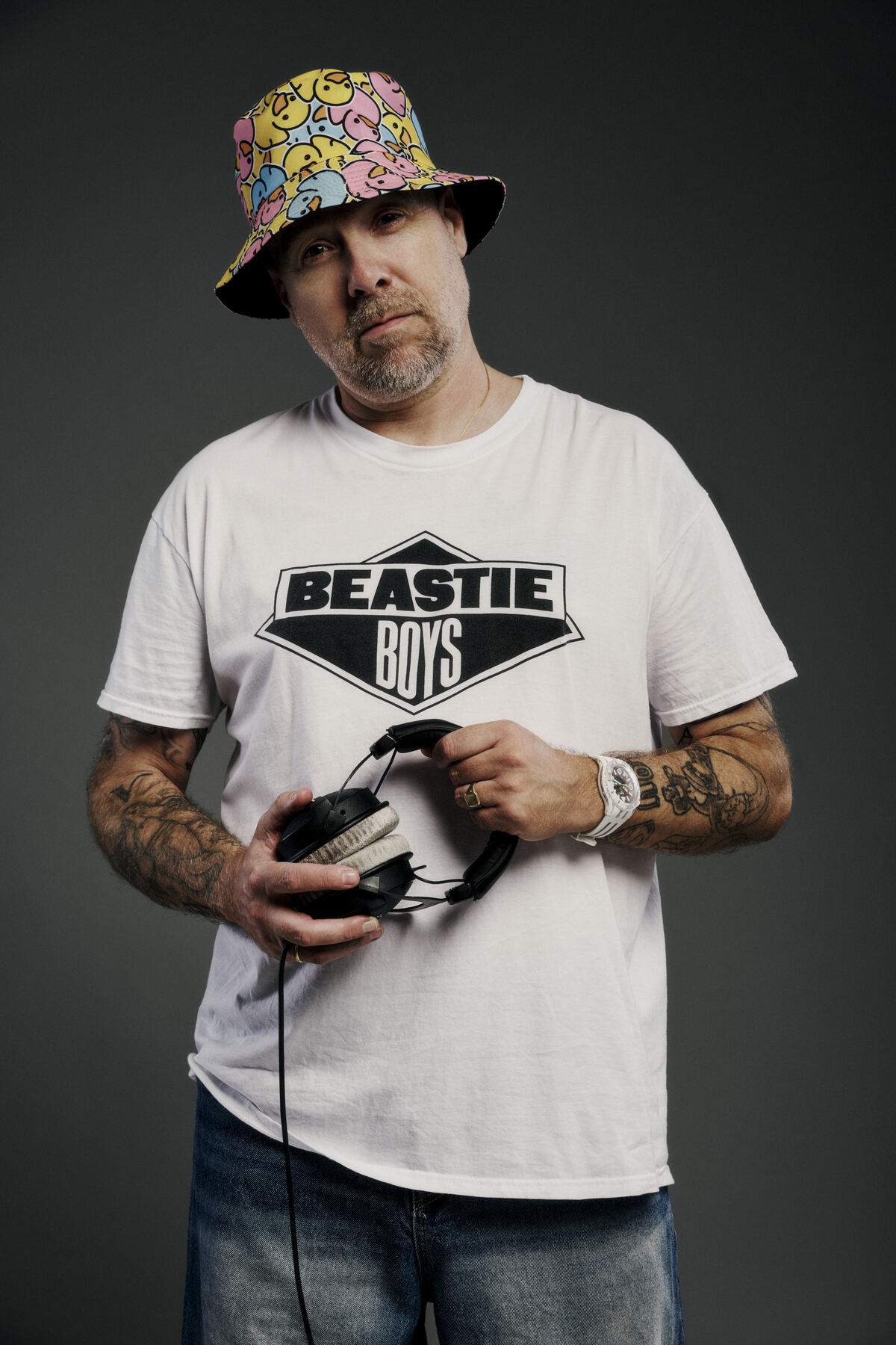 Sebastien Bruce with headphones